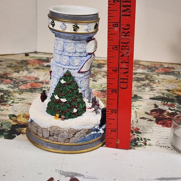 Danbury Mint Lighthouses of Christmas Candlesticks Set  3 Cheryl Spencer Collin - Picture 10 of 11